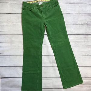 Lilly Pulitzer Green Corduroy Pants Size 4